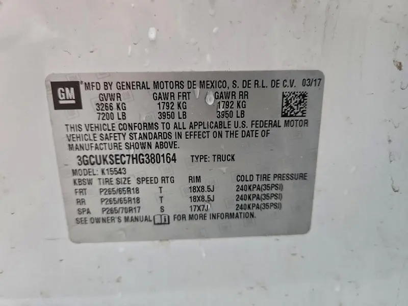 2017 CHEVROLET SILVERADO K1500 LTZ  