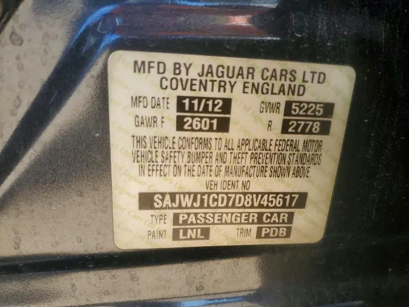 2013 JAGUAR XJ   