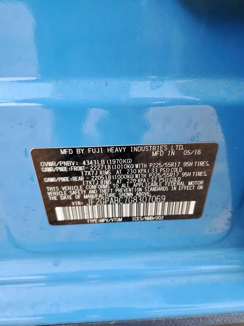 2016 SUBARU CROSSTREK PREMIUM