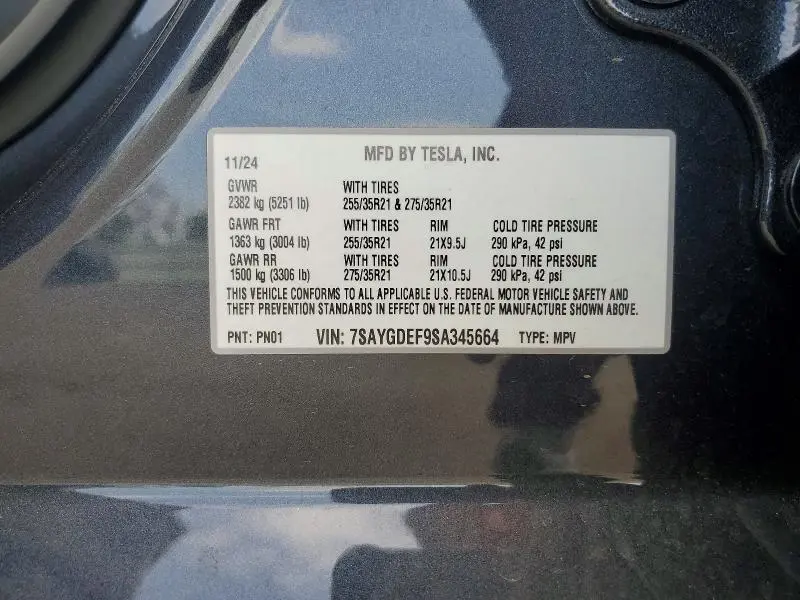 2025 TESLA MODEL Y   