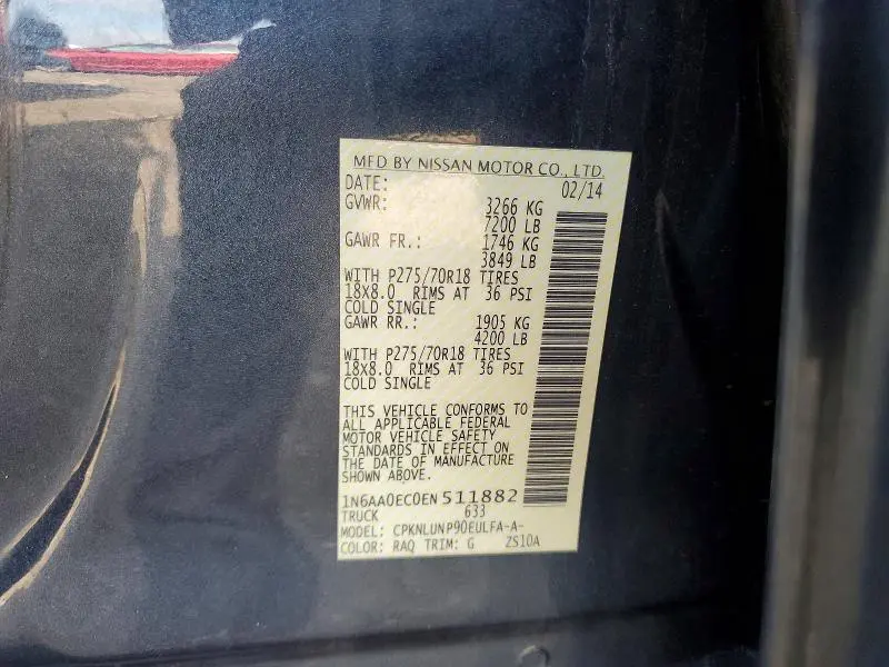 2014 NISSAN TITAN PRO-4X  