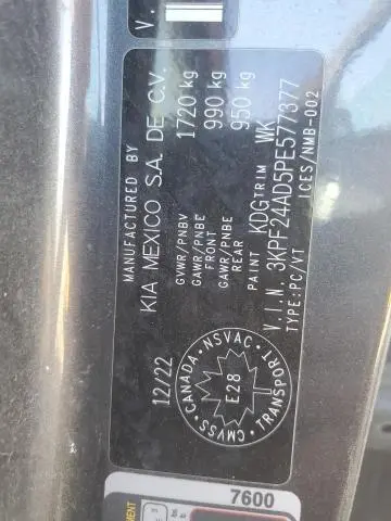 2023 KIA FORTE LX  