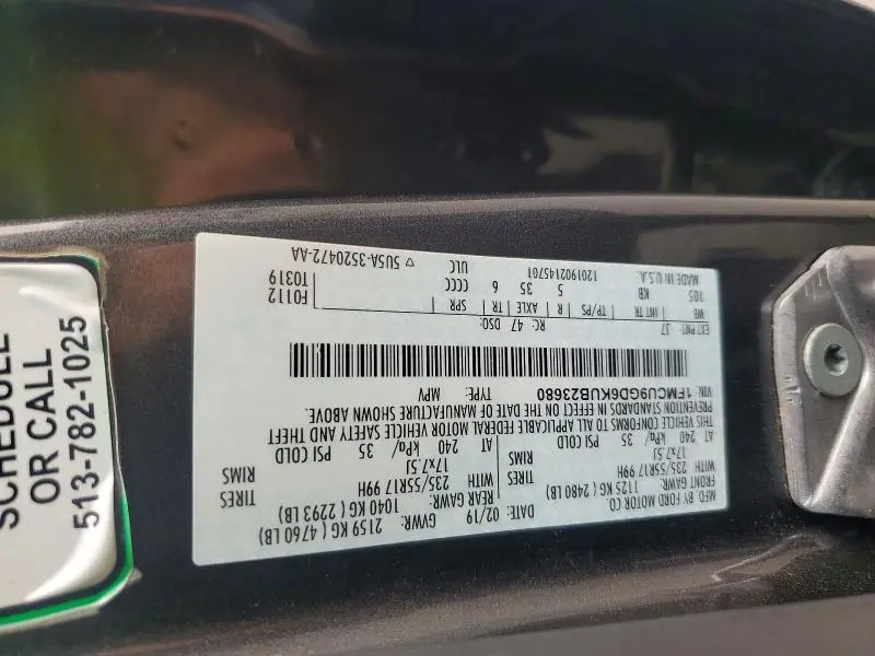 2019 FORD ESCAPE SE  