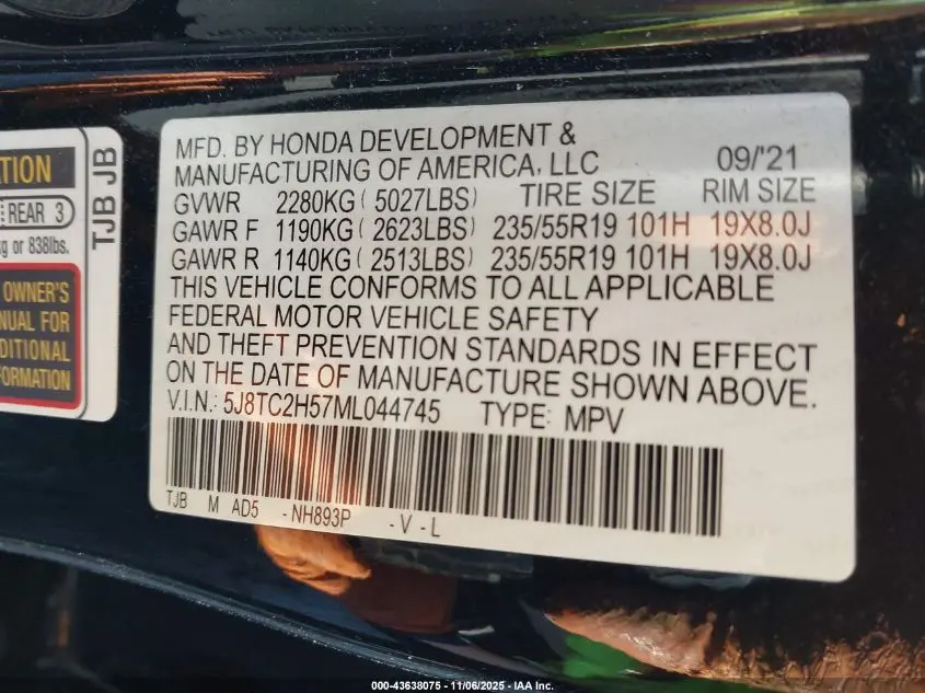 2021 ACURA RDX TECHNOLOGY PACKAGE