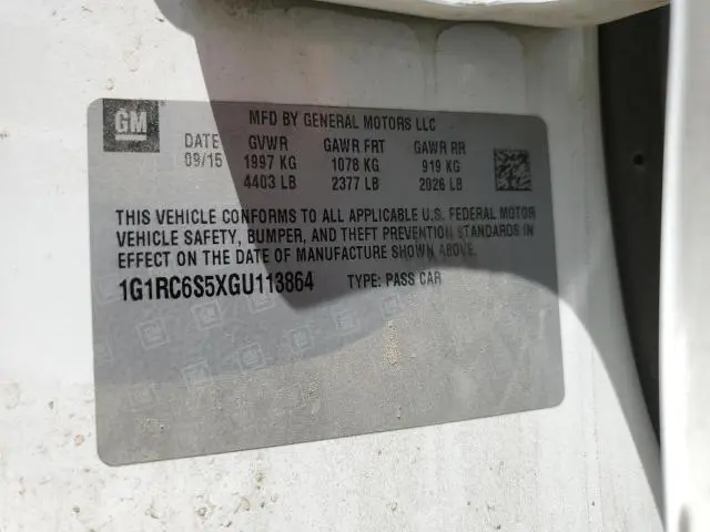 2016 CHEVROLET VOLT LT  