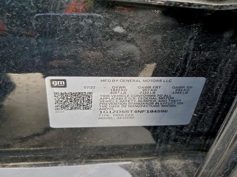 2022 CHEVROLET MALIBU LT  