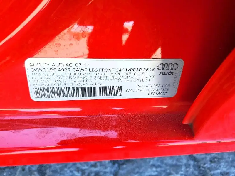 2012 AUDI A4 PREMIUM  