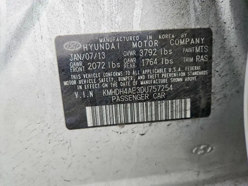 2013 HYUNDAI ELANTRA GLS  