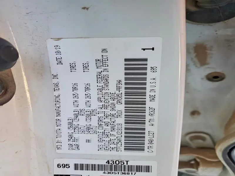 2020 TOYOTA TACOMA DOUBLE CAB  