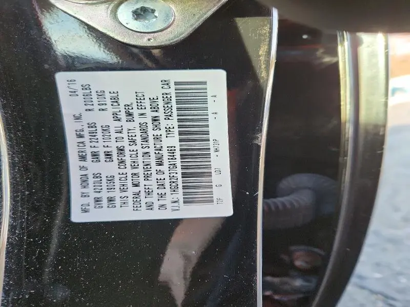 2016 HONDA ACCORD LX  