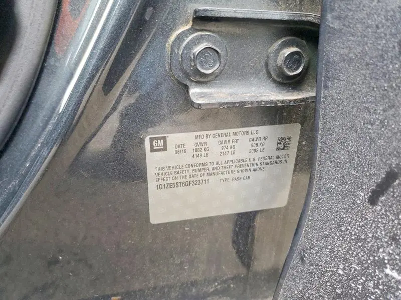 2016 CHEVROLET MALIBU LT  