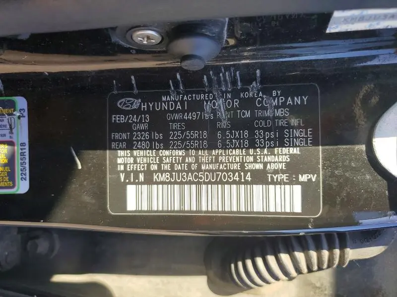 2013 HYUNDAI TUCSON LIMITED  