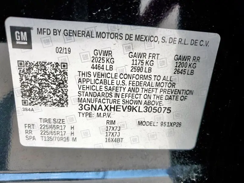 2019 CHEVROLET EQUINOX LS