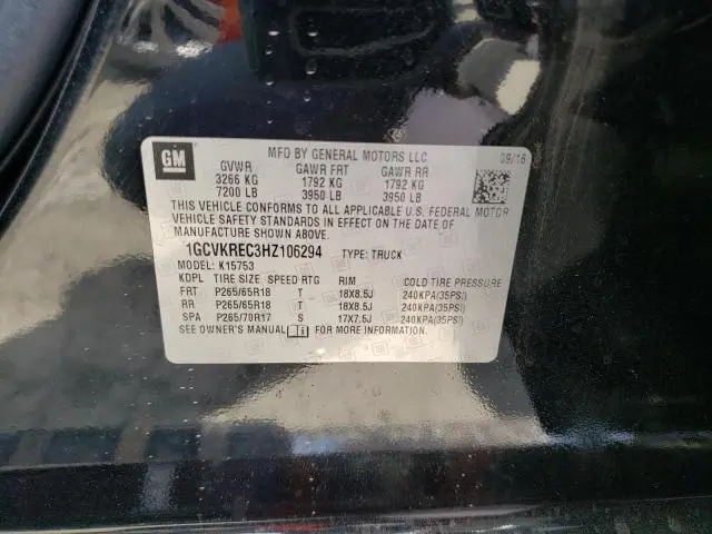 2017 CHEVROLET SILVERADO K1500 LT  
