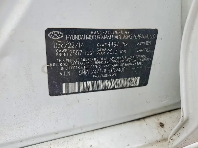 2015 HYUNDAI SONATA SE  