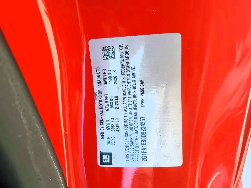 2013 CHEVROLET CAMARO LS  