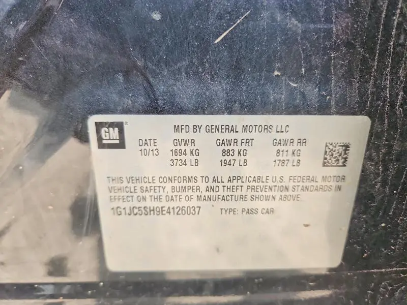 2014 CHEVROLET SONIC LT  