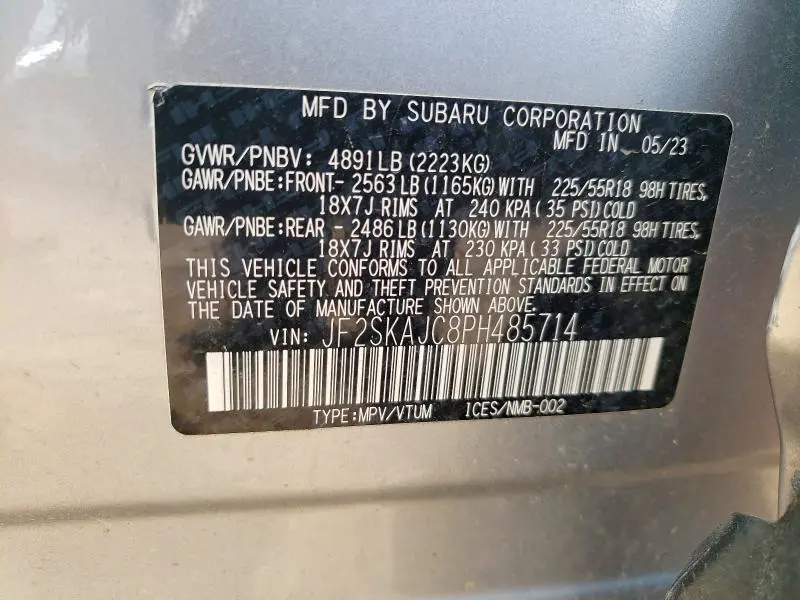 2023 SUBARU FORESTER SPORT  