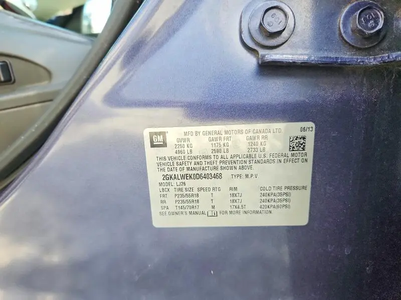 2013 GMC TERRAIN SLT  