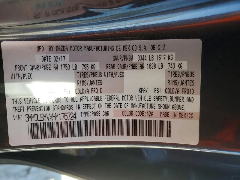 2017 TOYOTA YARIS IA BASE  