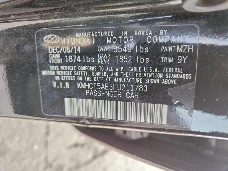 2015 HYUNDAI ACCENT GS  