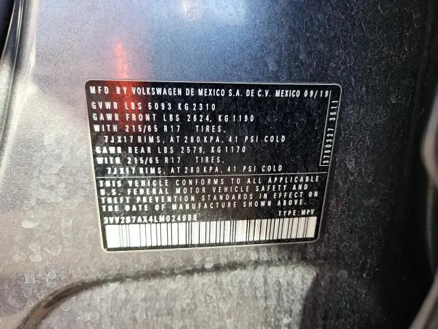 2020 VOLKSWAGEN TIGUAN SE  