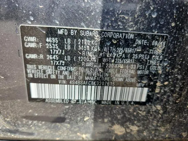 2019 SUBARU OUTBACK 2.5I PREMIUM  