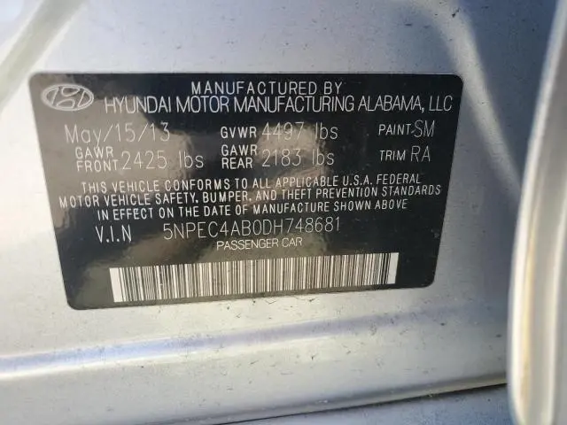 2013 HYUNDAI SONATA SE  