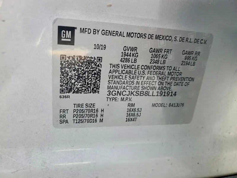 2020 CHEVROLET TRAX LS  
