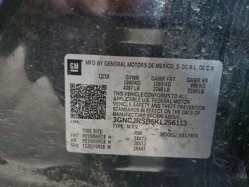 2019 CHEVROLET TRAX PREMIER  