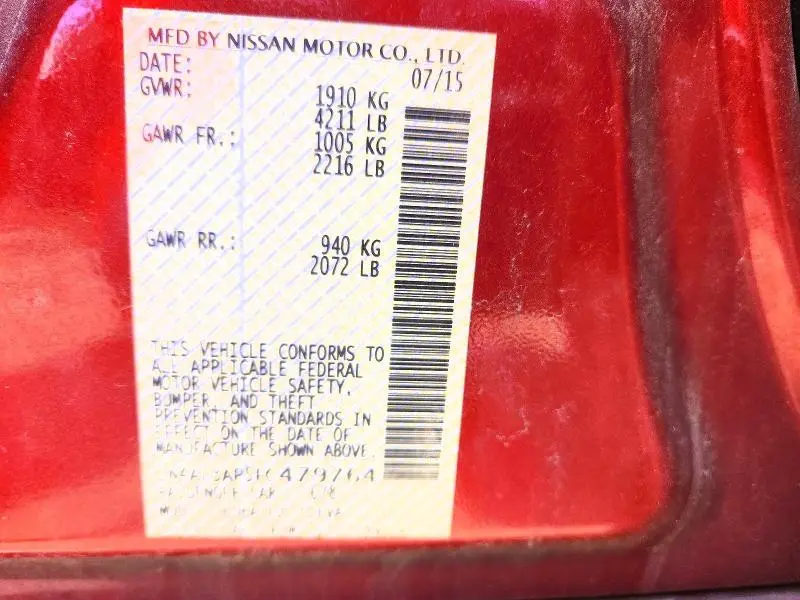 2015 NISSAN ALTIMA 2.5 S  