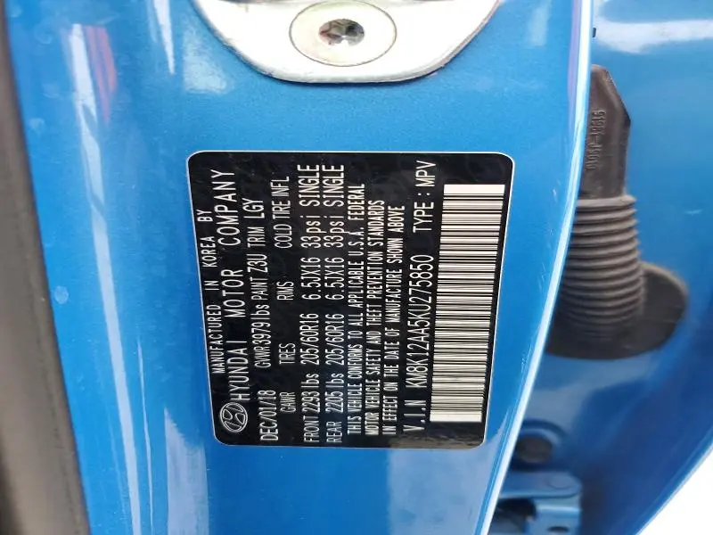 2019 HYUNDAI KONA SE  