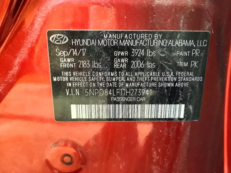 2018 HYUNDAI ELANTRA SEL  