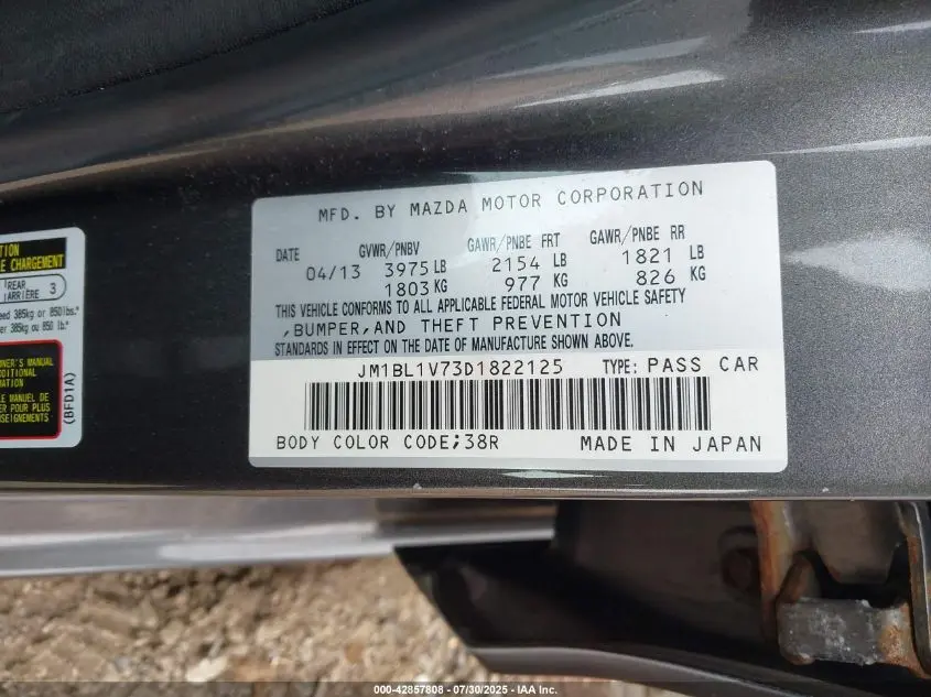 2013 MAZDA MAZDA3 I TOURING