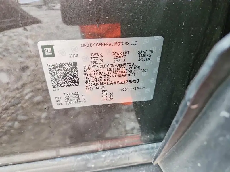 2019 GMC ACADIA SLE  