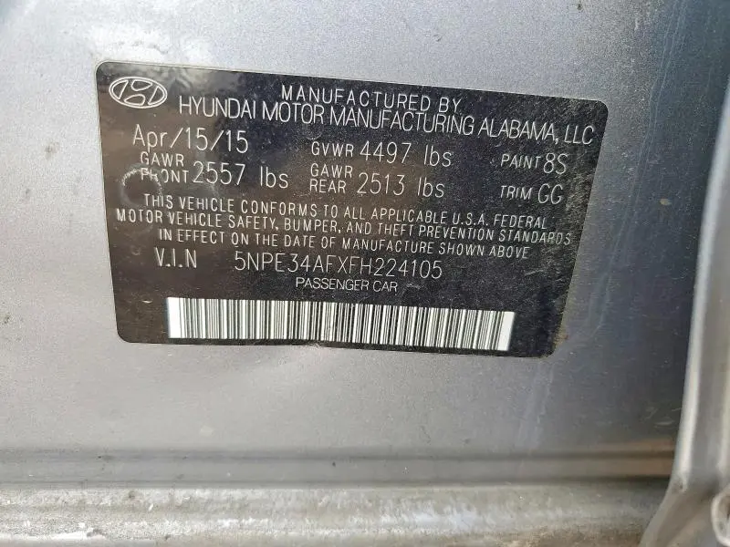 2015 HYUNDAI SONATA SPORT  