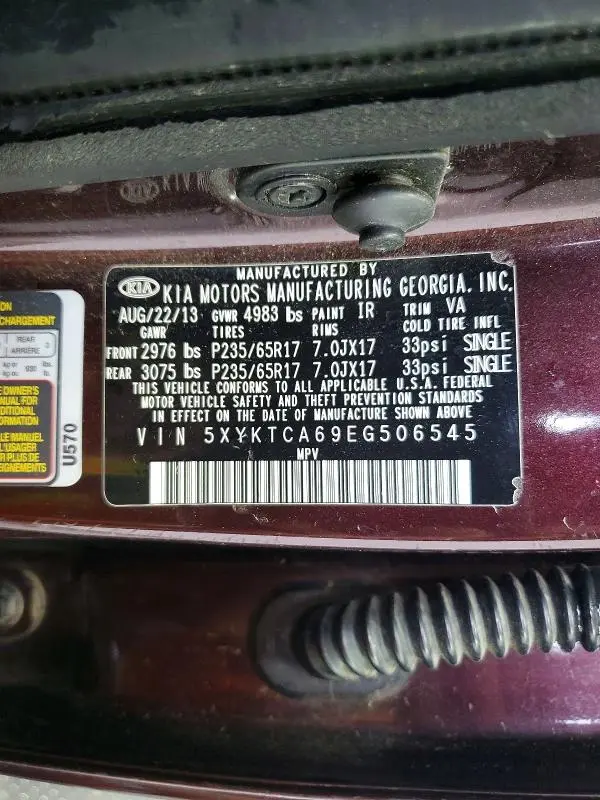 2014 KIA SORENTO LX  