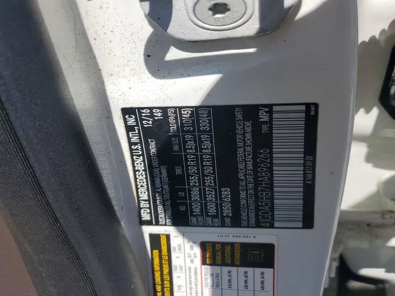 2017 MERCEDES-BENZ GLE 350 4MATIC  
