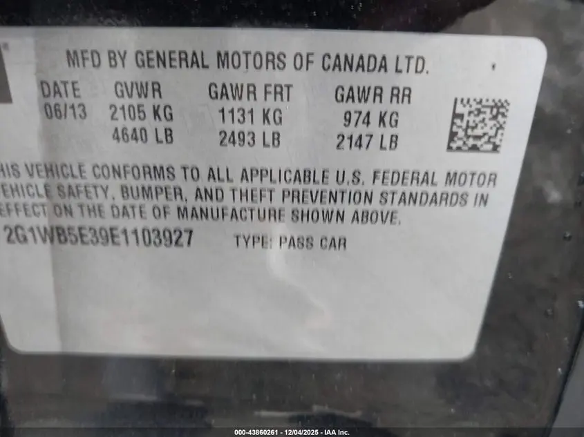 2014 CHEVROLET IMPALA LIMITED LT