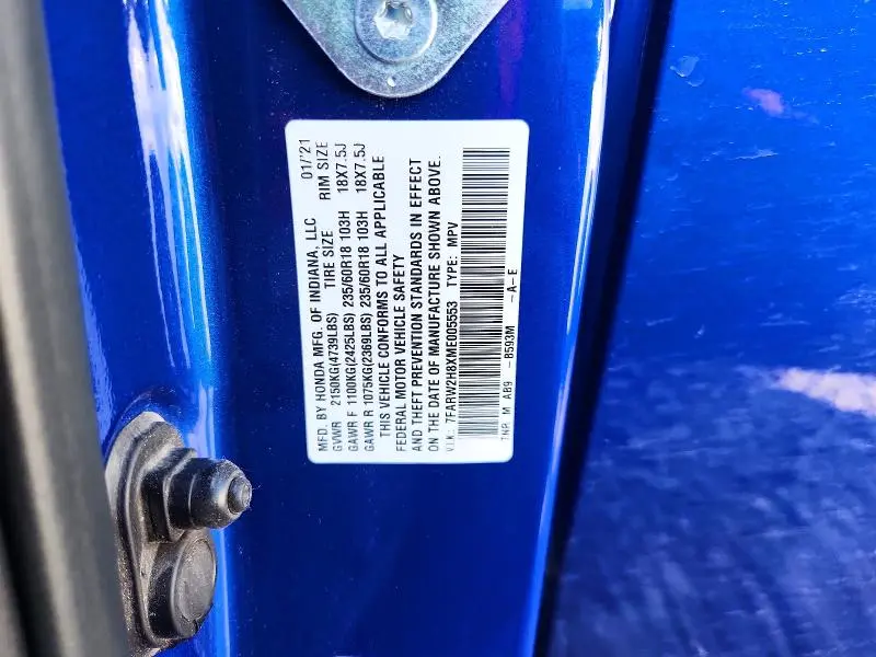 2021 HONDA CR-V EXL  