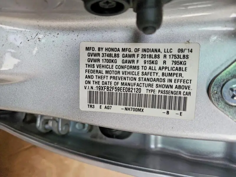 2014 HONDA CIVIC LX  