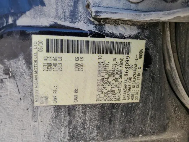 2010 NISSAN MAXIMA S