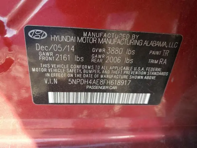 2015 HYUNDAI ELANTRA SE  