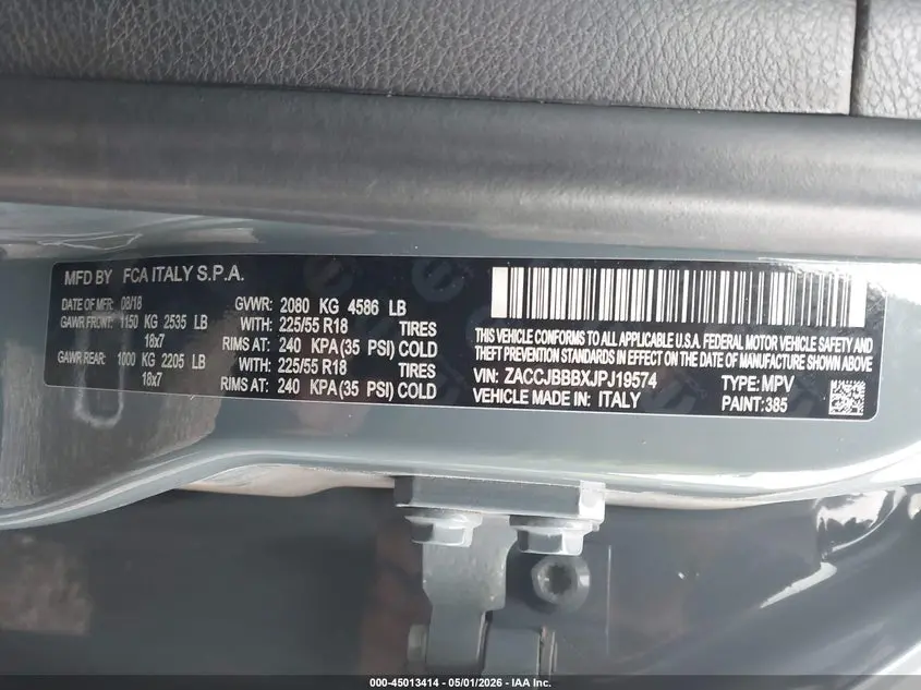 2018 JEEP RENEGADE ALTITUDE 4X4