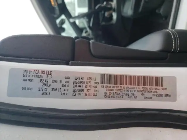 2017 JEEP GRAND CHEROKEE OVERLAND  