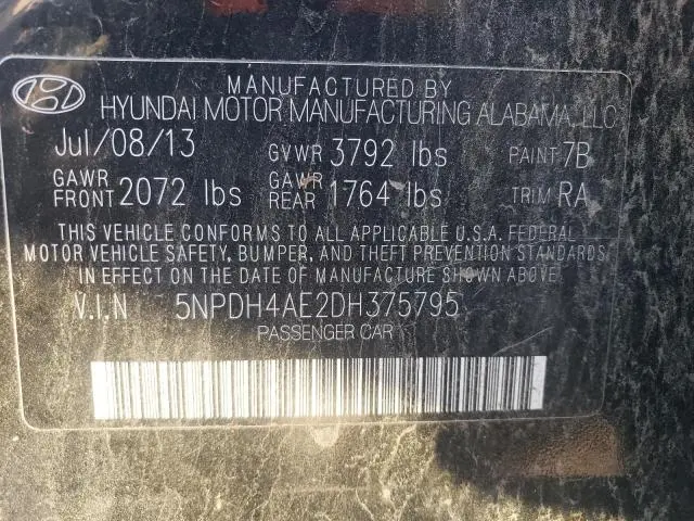 2013 HYUNDAI ELANTRA GLS  
