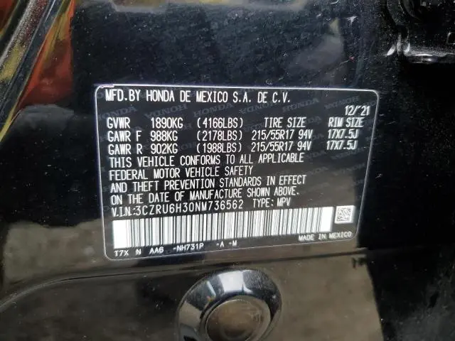 2022 HONDA HR-V LX  