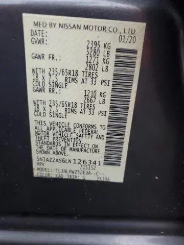 2020 NISSAN MURANO S  