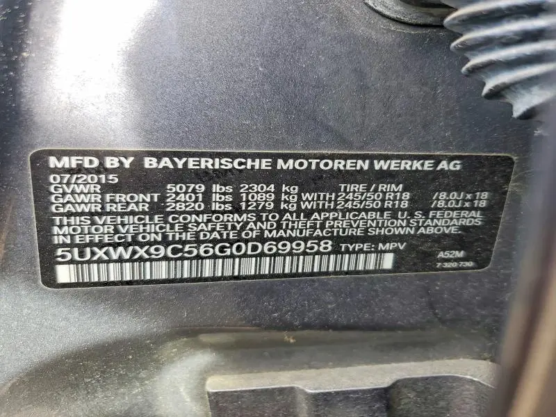 2016 BMW X3 XDRIVE28I  