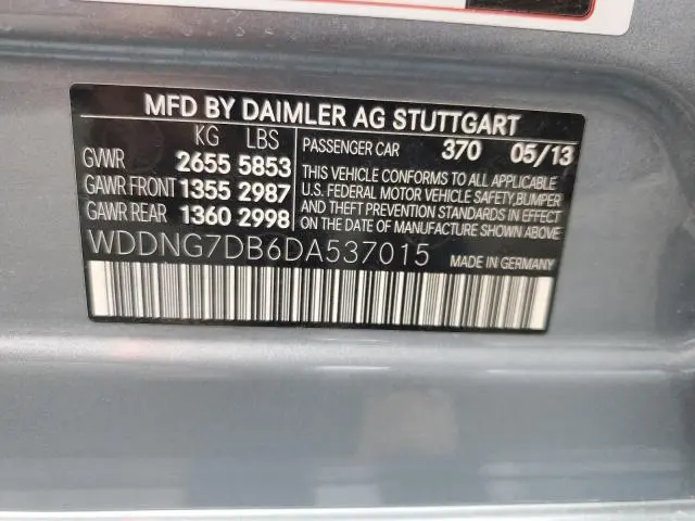 2013 MERCEDES-BENZ S 550  